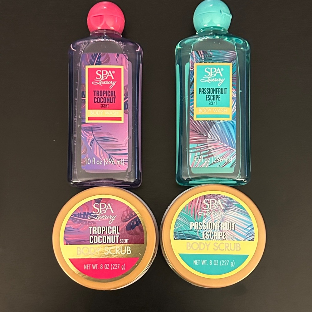 Spa Luxury Gift Set of 8 body scrub & body wash Mothers Day Gift Ideas - Picture 3 of 5